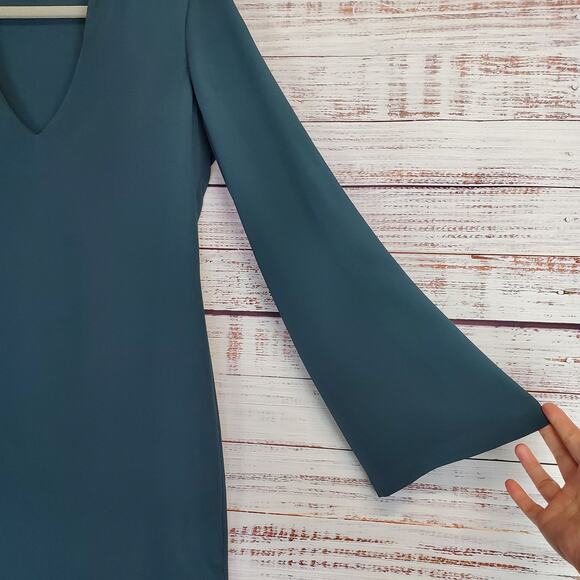 Elizabeth and James Silk Jade Green Brigette Dress Flare Sleeves Whimsy Fairy 4 - Picture 6 of 14